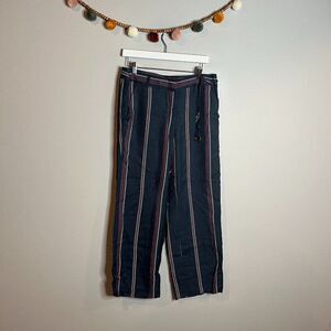 LOFT blue patterned wide leg pants